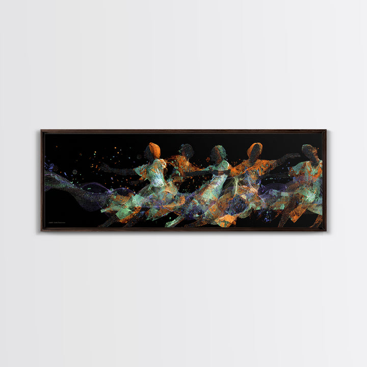 Abstract African Dancers Wall Art, Energetic Black Women Art, Contemporary Canvas Print, Afrocentric Living Room Decor, Female Power Art