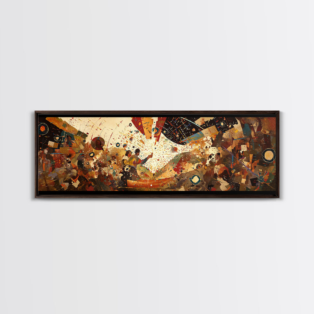 Vibrant Abstract African Celebration Canvas Print, Colorful African Art, Afrocentric Wall Art, Bold Home Decor, Cultural Gift