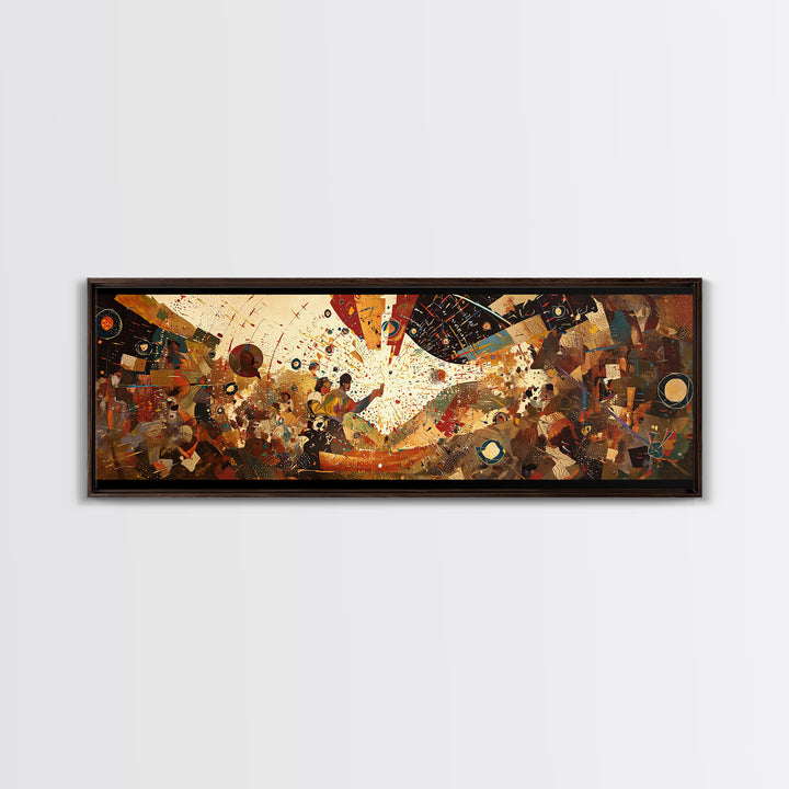 Vibrant Abstract African Celebration Canvas Print, Colorful African Art, Afrocentric Wall Art, Bold Home Decor, Cultural Gift