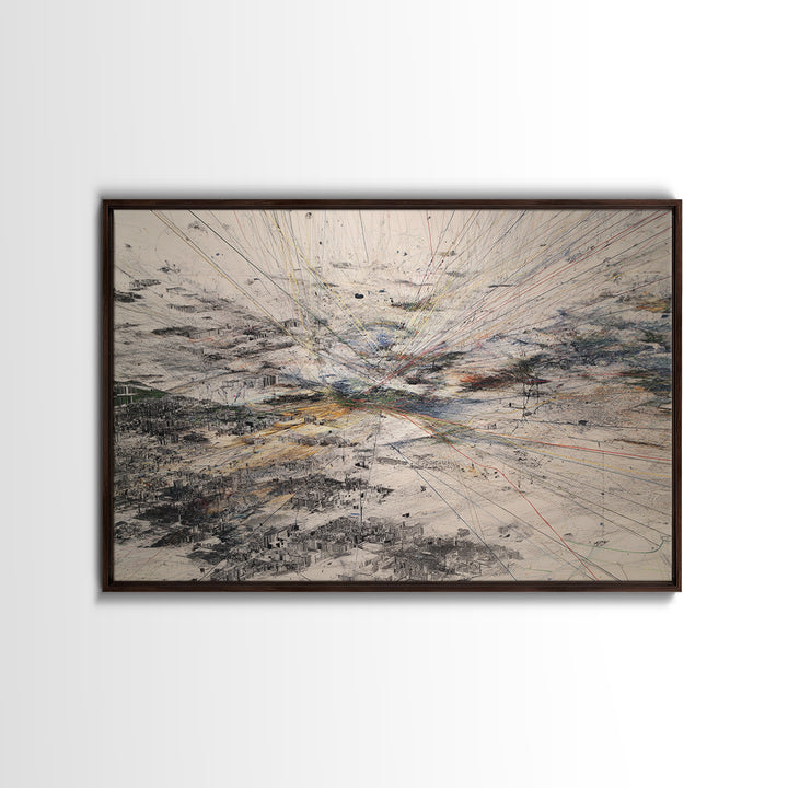 Expansive Abstract Storm Landscape Wall Art, Contemporary Art, Large Earth Tone Wall Art, Modern Office Decor Canvas Gift
