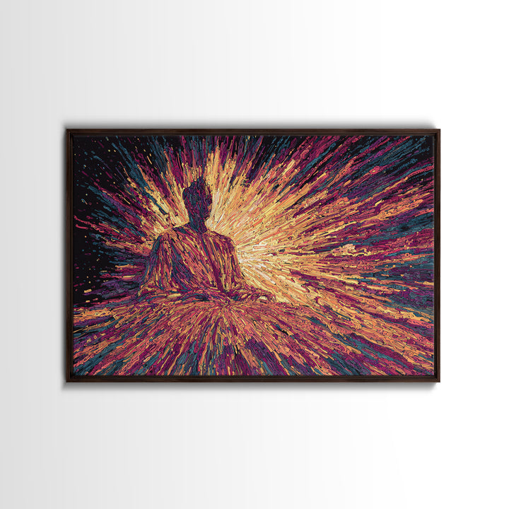 Radiant Seated Nude African Woman Wall Art, Afrocentric Feminine Canvas Decor, Empowered Black Beauty Portrait Print Gift