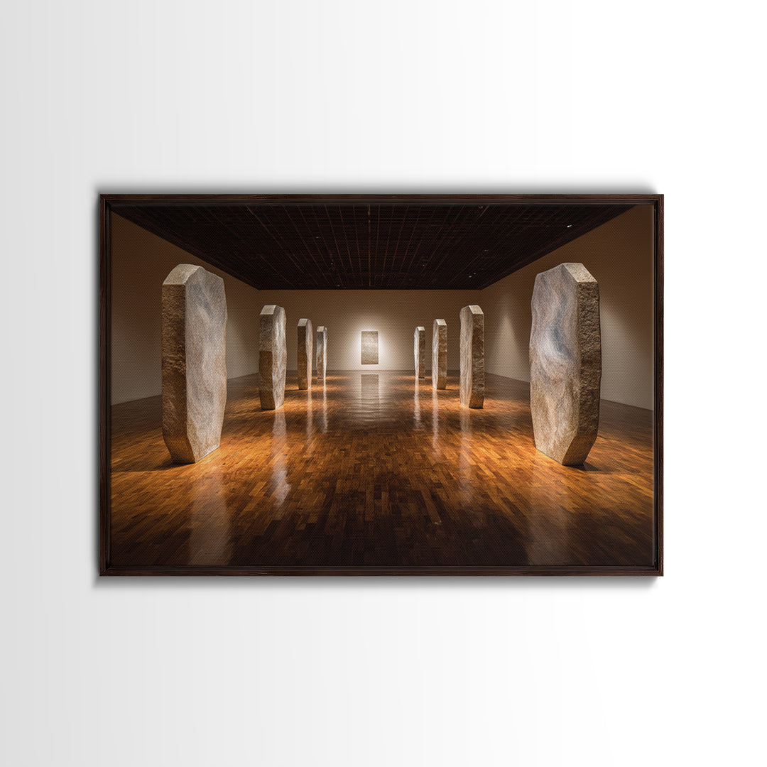 Minimalist Stone Monolith Gallery Wall Art, Contemporary Sculpture, Earth Tone Wall Decor, Modern Museum Home Decor Gift