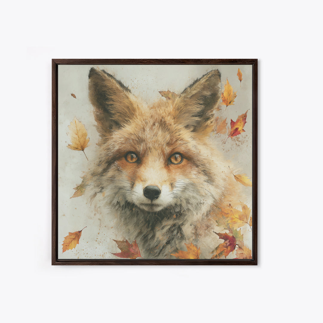 Dignified Fox Portrait Framed Canvas Print, Animal Art, Safari Nursery Decor, Living Room Decor, Fine Art, Creature, ANI-1x1-1