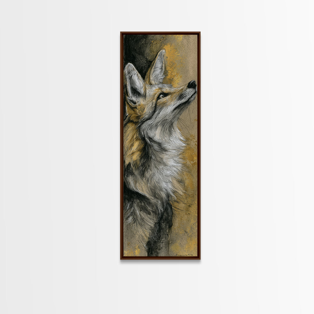 Dog Portrait with Painterly Collar and Loyal Canvas Print, Animal Art, Modern Wall Art, Living Room Decor, Fine Art, Creature, ANI-1x3-1