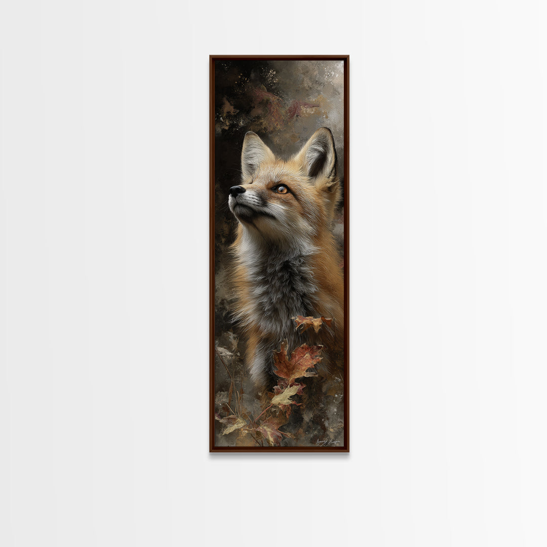 Dignified Fox Portrait Canvas Print, Animal Art, Statement Artwork, Living Room Decor, Fine Art, Creature, Wall Decor, ANI-1x3-13