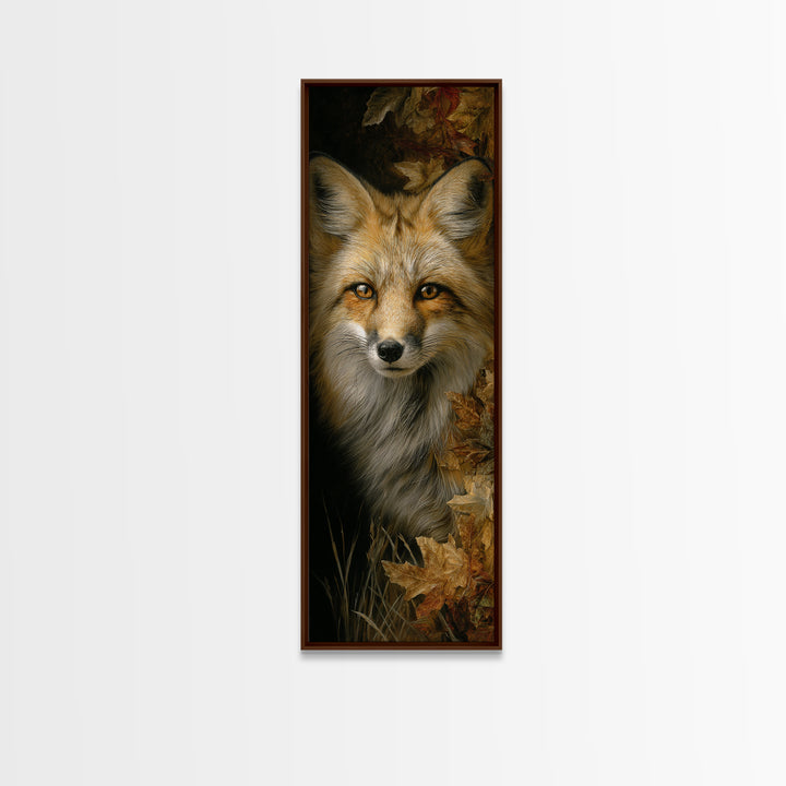 Dignified Fox Portrait Canvas Print, Animal Art, Statement Artwork, Living Room Decor, Fine Art, Creature, Wall Decor, ANI-1x3-37