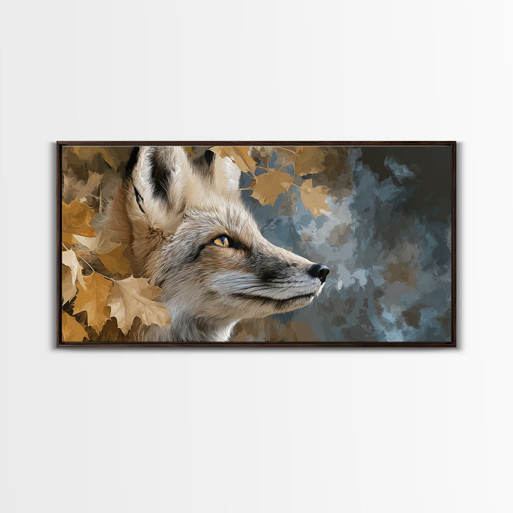 Dignified Fox Portrait Canvas Print, Animal Art, Wall Art, Living Room Decor, Fine Art, Creature, Nursery Decor, Art Deco, ANI-2x1-21