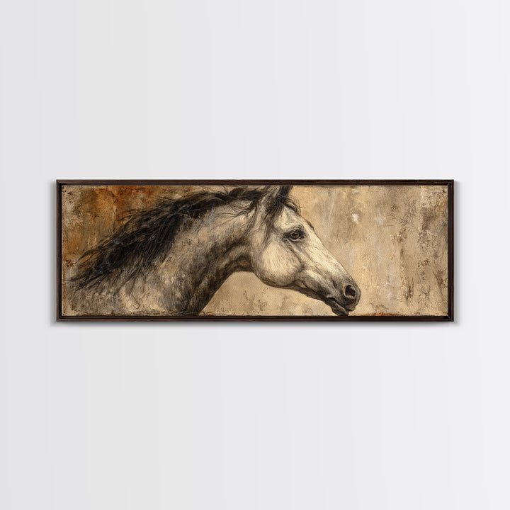 Majestic Horse Head Canvas Print, Animal Art, Room Decor, Living Room Decor, Fine Art, Creature, Printable, Printable Wall Art, ANI-3x1-91