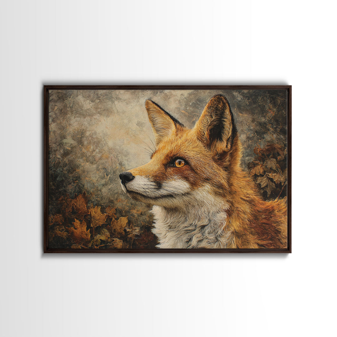 Dignified Fox Portrait Canvas Print, Animal Art, Nursery Art, Living Room Decor, Fine Art, Creature, Luxury Decor, Art Print, ANI-3x2-29