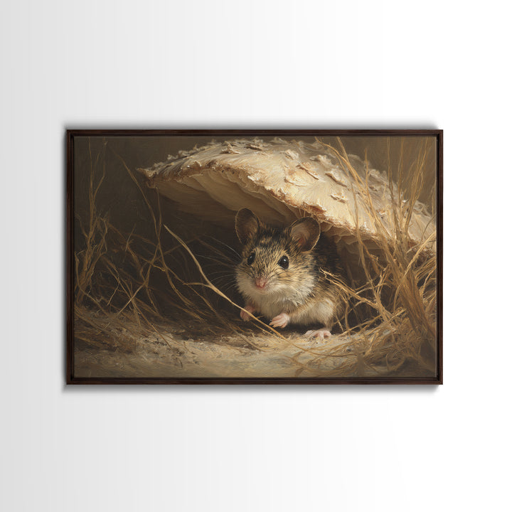 Tiny Field Mouse Canvas Print, Animal Art, Nursery Decor, Living Room Decor, Fine Art, Creature, Nursery Art, Cat Art, ANI-3x2-62