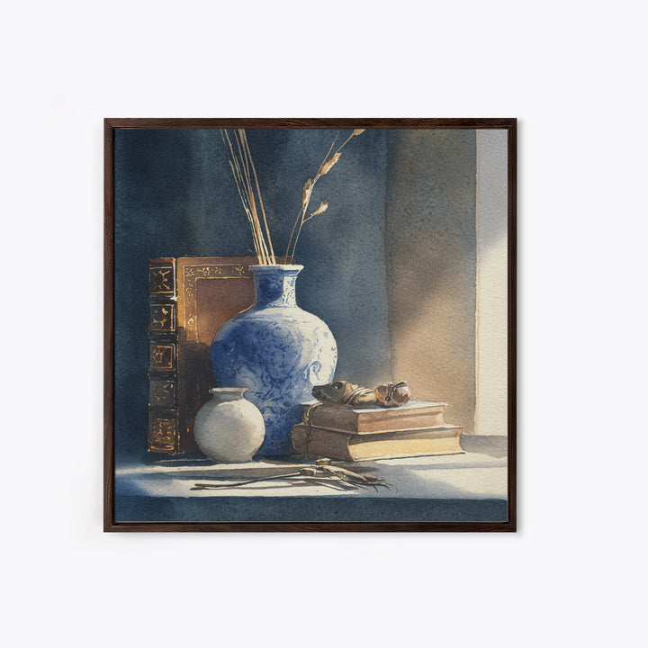 Sunlit Interior Still Life Canvas Print, Art, Canvas Art, Living Room Decor, Fine Art, Horizontal Wall Art, Home Decor, ART-1x1-14