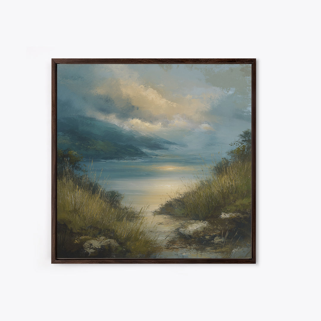 Quiet Mountain Scene Canvas Print, Art, Textured Wall Art, Living Room Decor, Fine Art, Gallery Decor, Wall Decor, ART-1x1-17