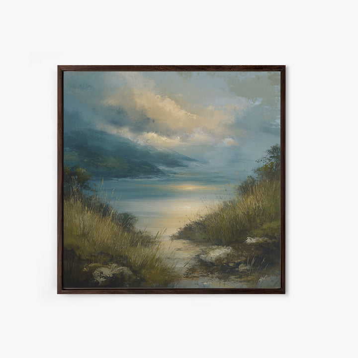 Quiet Mountain Scene Canvas Print, Art, Textured Wall Art, Living Room Decor, Fine Art, Gallery Decor, Wall Decor, ART-1x1-17