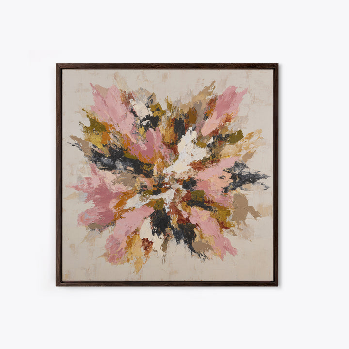 Contemporary Abstract with Layered Pigments and Energetic Canvas Print, Art, Framed Wall Art, Living Room Decor, ART-1x1-2