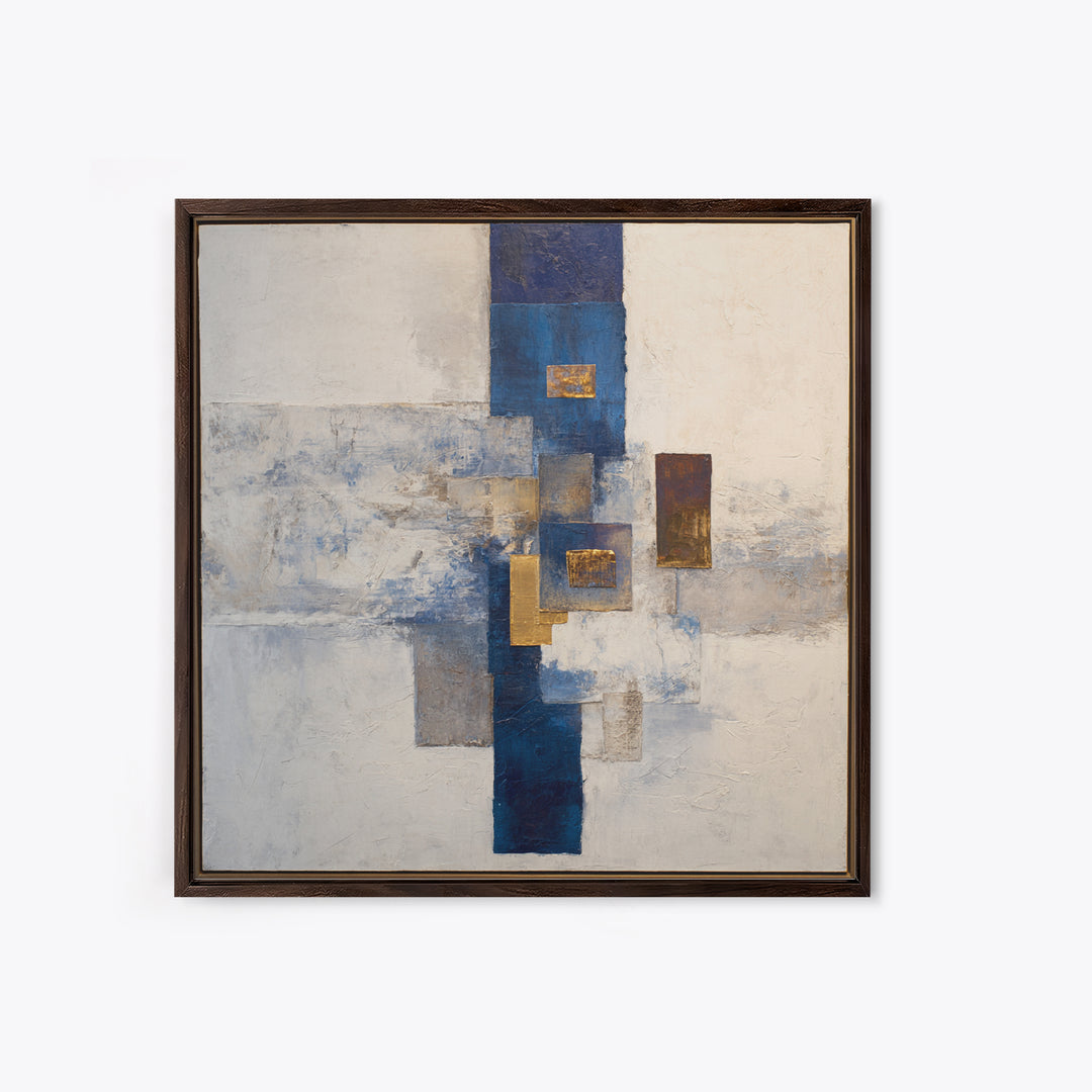 Modern Sculptural Shapes Rendered as Painted Forms Canvas Print, Art, Framed Art, Living Room Decor, Abstract Art, ART-1x1-30