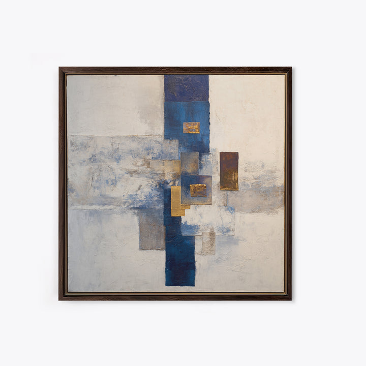 Modern Sculptural Shapes Rendered as Painted Forms Canvas Print, Art, Framed Art, Living Room Decor, Abstract Art, ART-1x1-30