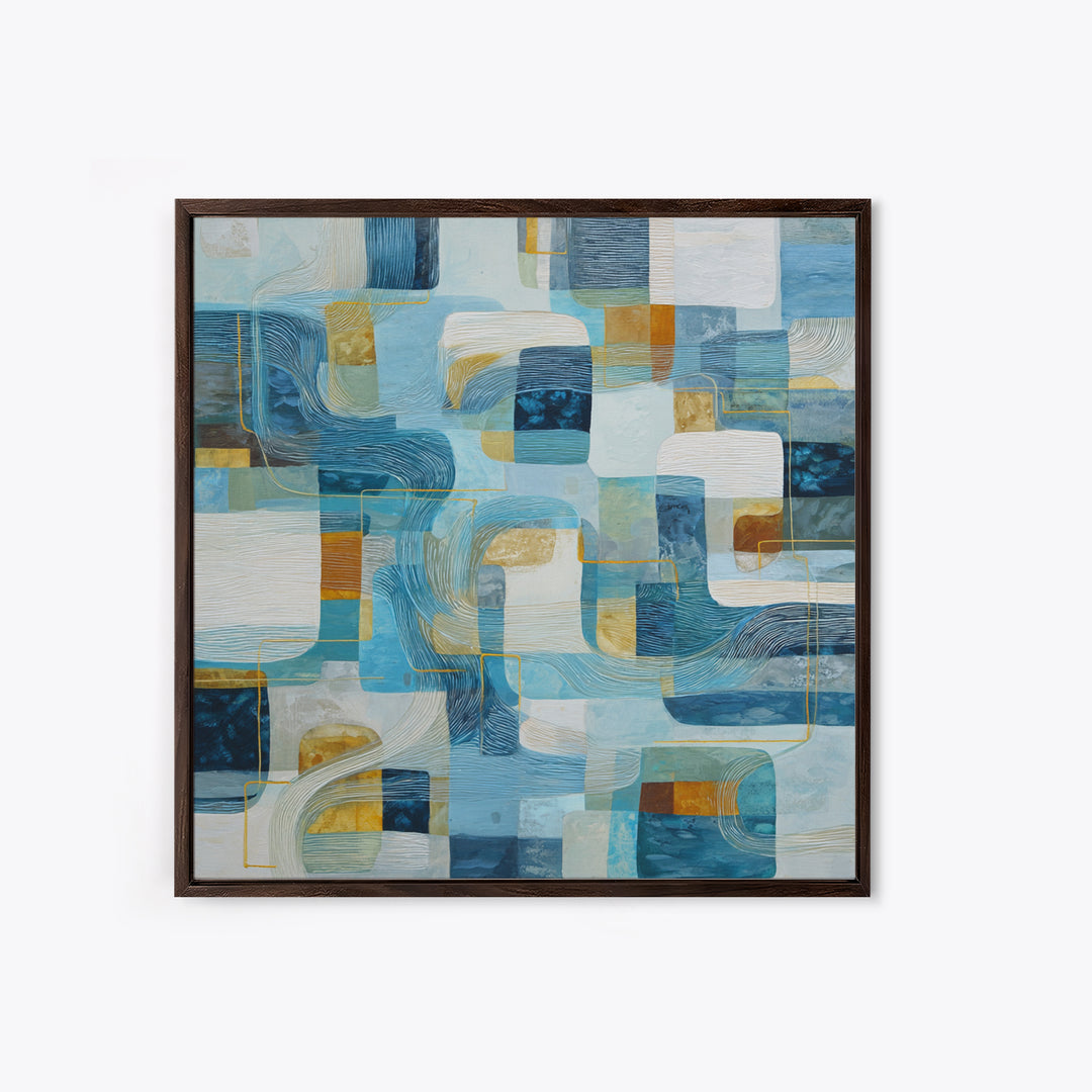 Abstract Water Forms Framed Canvas Print, Art, Canvas Art, Living Room Decor, Fine Art, Horizontal Wall Art, ART-1x1-43