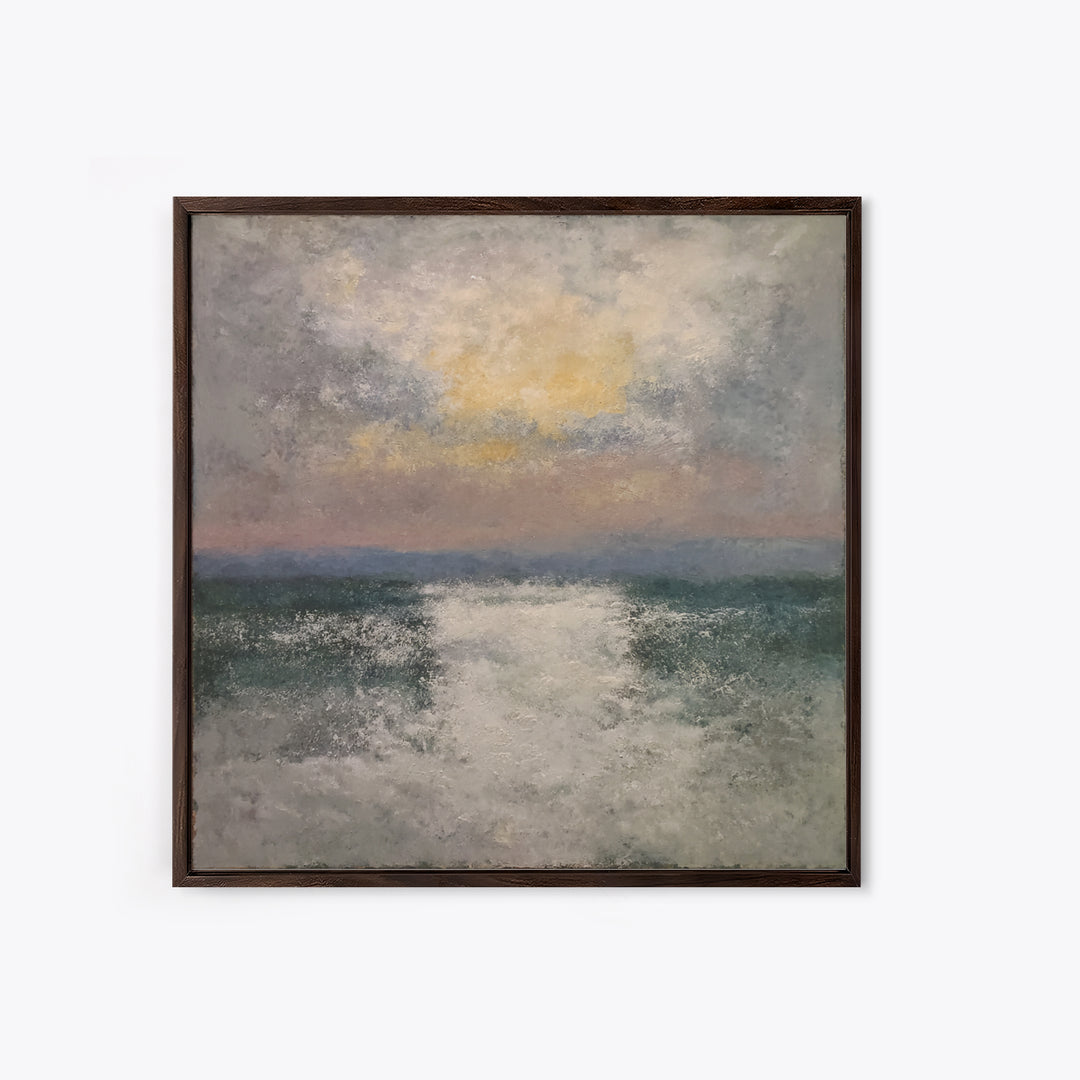 Modern Sculptural Shapes Rendered as Painted Forms Framed Canvas Print, Art, Canvas Wall Art, Living Room Decor, Abstract Art, ART-1x1-6