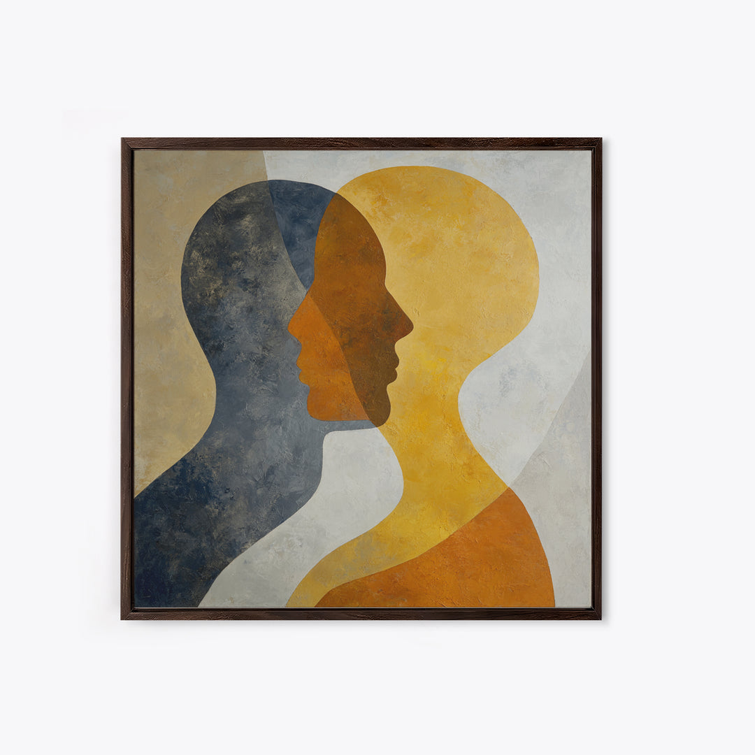 Simple Monochrome Figure Study Canvas Print, Art, Black Art, Living Room Decor, Fine Art, Wall Decor, Neutral Decor, ART-1x1-60