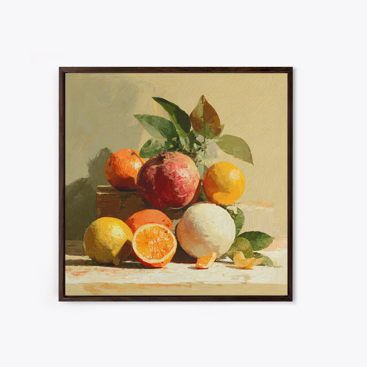Bold Pop Fruit Composition Framed Canvas Print, Art, Luxury Decor, Living Room Decor, Fine Art, Metal Wall Art, ART-1x1-88