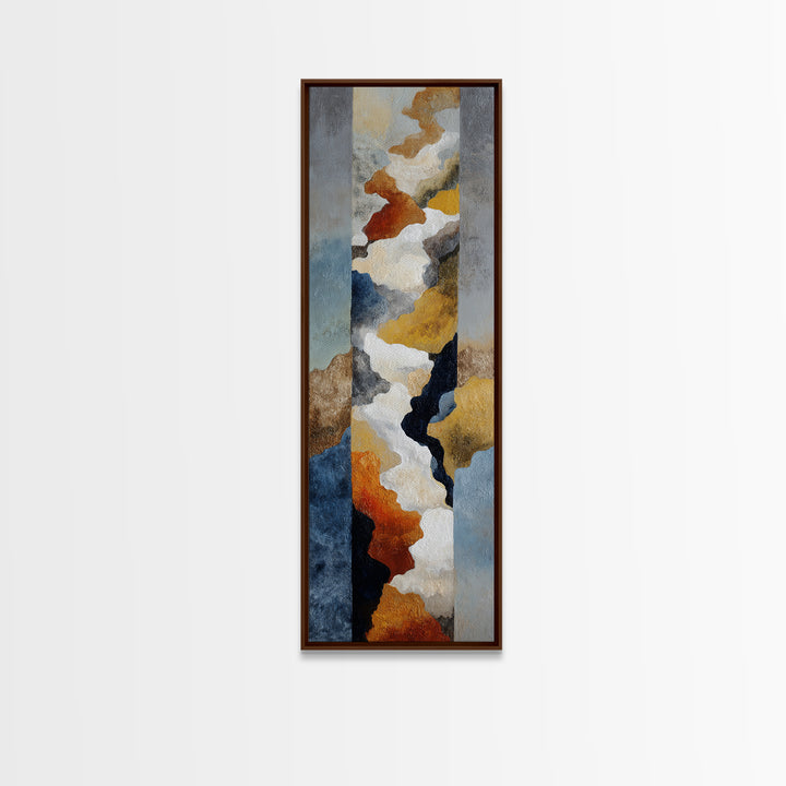 Contemporary Abstract with Layered Pigments and Energetic Canvas Print, Art, Framed Art, Living Room Decor, Fine Art, ART-1x3-14