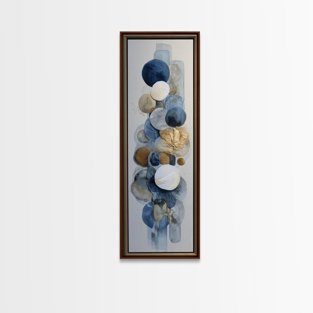 Modern Sculptural Shapes Rendered as Painted Forms Canvas Print, Art, Wood Wall Art, Living Room Decor, Fine Art, ART-1x3-18