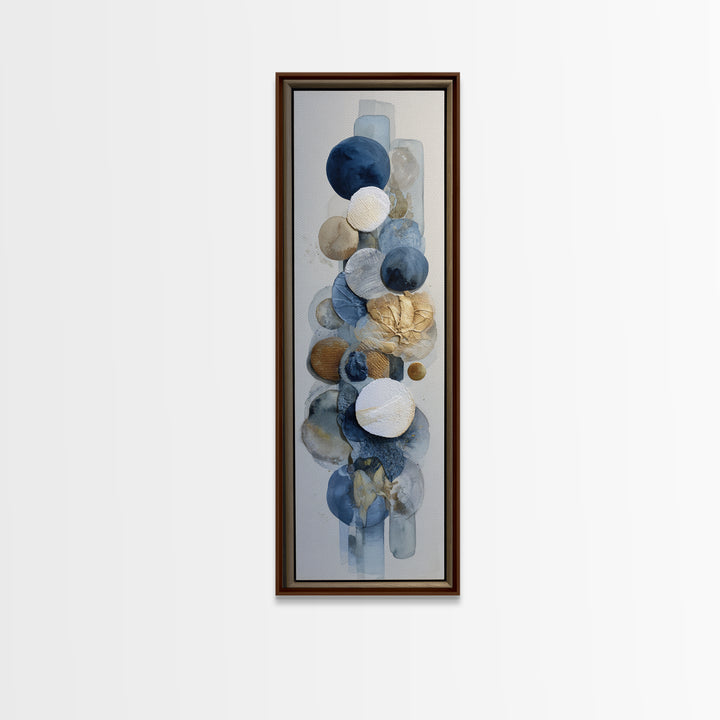 Modern Sculptural Shapes Rendered as Painted Forms Canvas Print, Art, Wood Wall Art, Living Room Decor, Fine Art, ART-1x3-18
