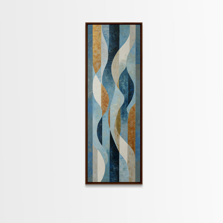 Abstract Water Forms Framed Canvas Print, Art, Luxury Decor, Living Room Decor, Abstract Art, Metal Wall Art, ART-1x3-31