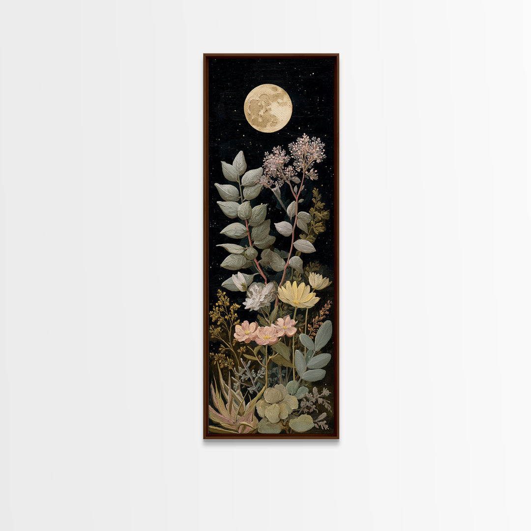 Celestial Moon Study Canvas Print, Art, Digital Art, Living Room Decor, Oil Painting, Abstract Art, Canvas Art, ART-1x3-33