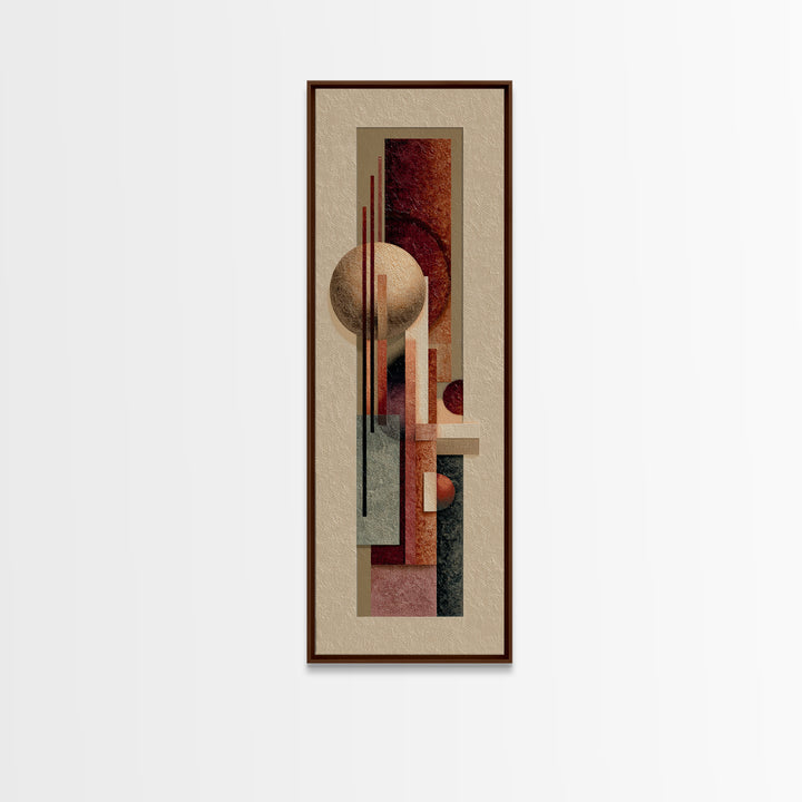 Modern Sculptural Shapes Rendered as Painted Forms Canvas Print, Art, Wood Wall Art, Living Room Decor, Fine Art, ART-1x3-42