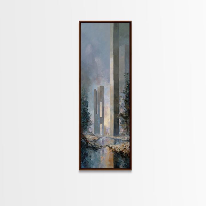 Surreal Dream Landscape Framed Canvas Print, Art, Minimalist Decor, Living Room Decor, Fine Art, Large Wall Art, ART-1x3-47