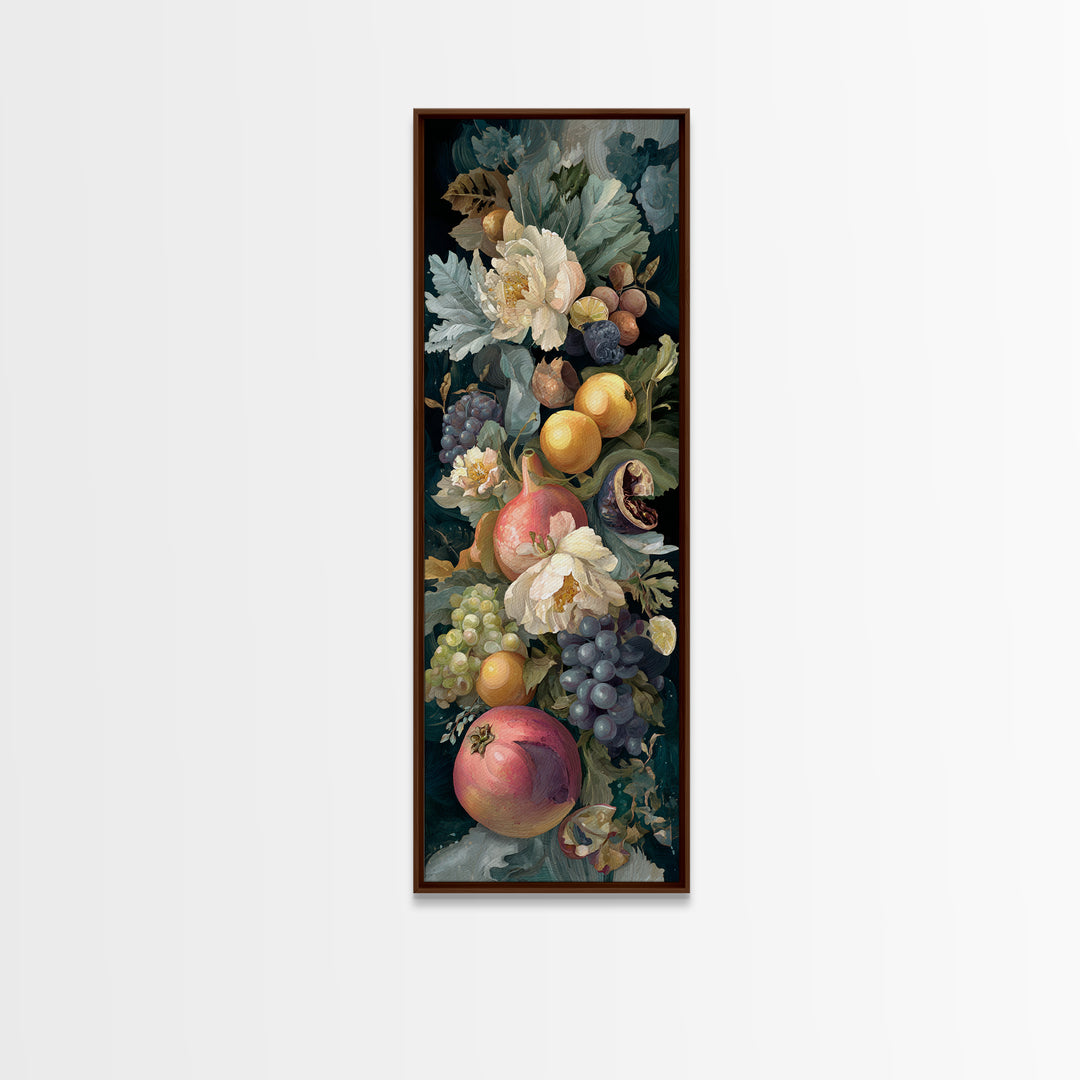Bold Pop Fruit Composition Framed Canvas Print, Art, Boho Decor, Living Room Decor, Fine Art, Printable Wall Art, ART-1x3-52