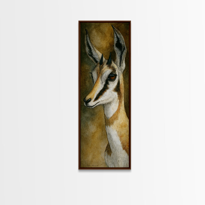 Elegant Animal Portrait Framed Canvas Print, Art, Textured Wall Art, Living Room Decor, Oil Painting, Gallery Decor, ART-1x3-54