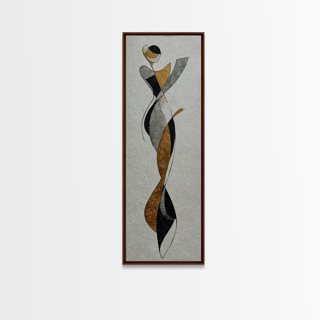 Simple Monochrome Figure Study Canvas Print, Art, Art Print, Living Room Decor, Fine Art, Canvas Wall Art, Abstract Art, ART-1x3-72