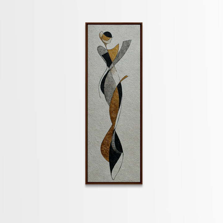 Simple Monochrome Figure Study Canvas Print, Art, Art Print, Living Room Decor, Fine Art, Canvas Wall Art, Abstract Art, ART-1x3-72