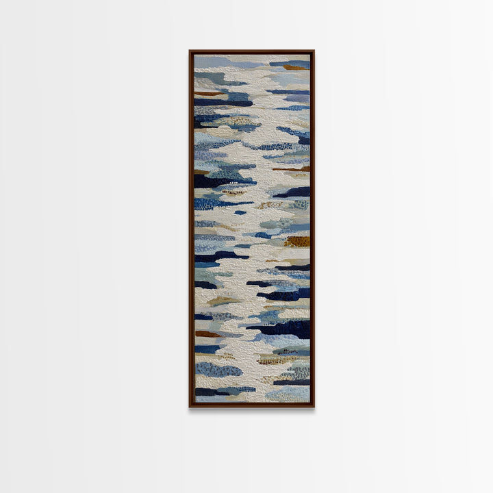 Abstract Water Forms Framed Canvas Print, Art, Wall Art Prints, Living Room Decor, Fine Art, Ai Art, Textured Wall Art, ART-1x3-79