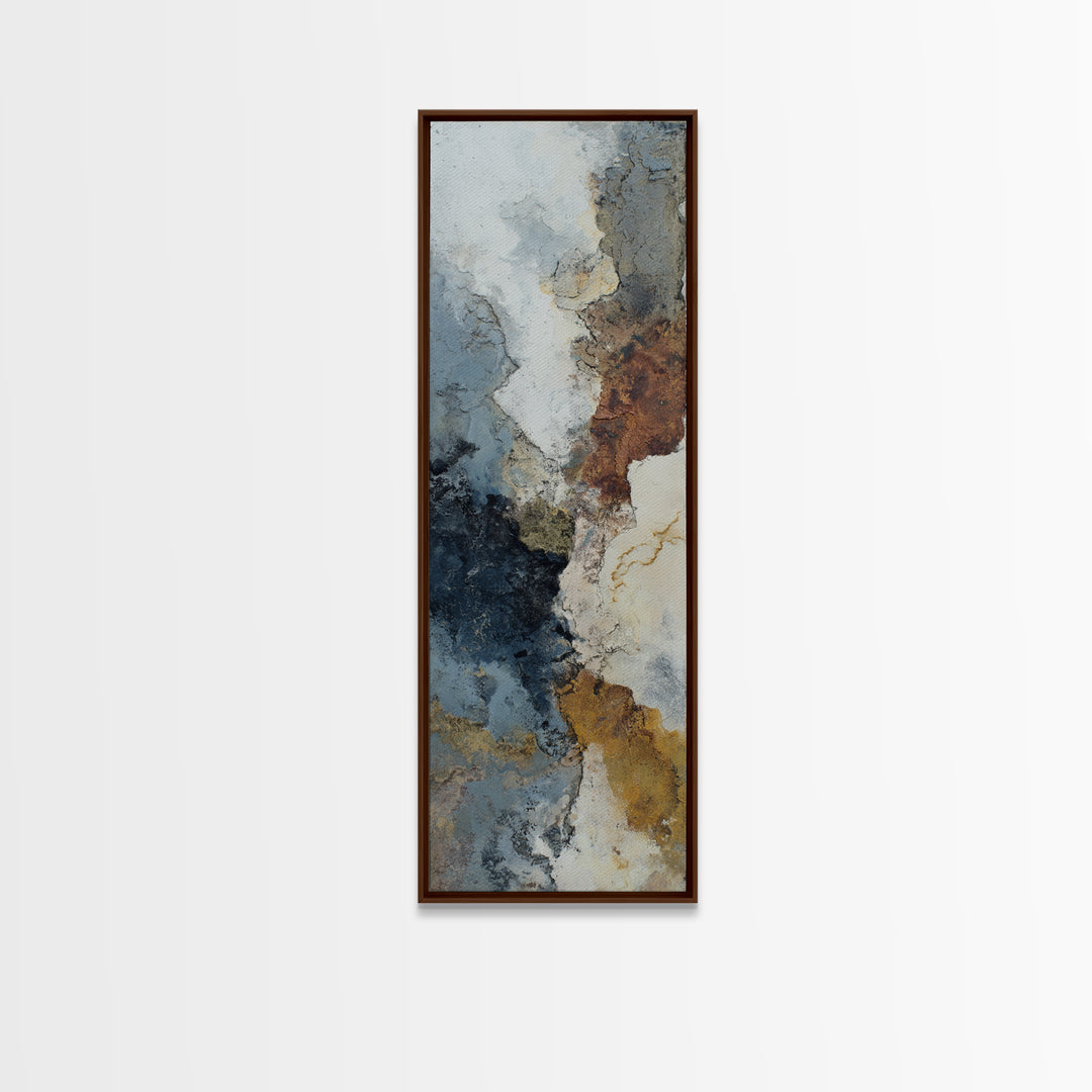 Contemporary Abstract with Layered Pigments and Energetic Canvas Print, Art, Wall Decor, Living Room Decor, Abstract Art, ART-1x3-86