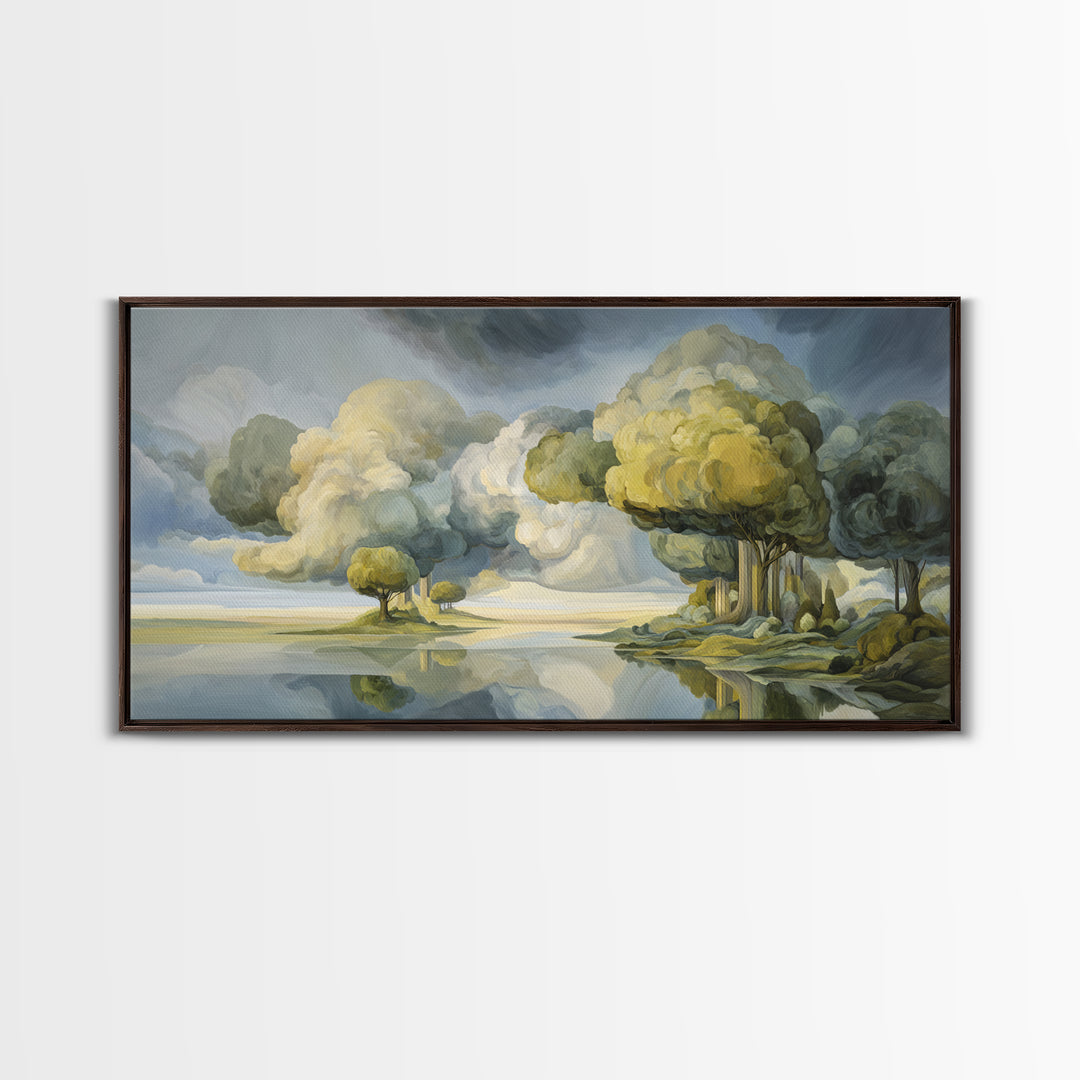 Surreal Dream Landscape Framed Canvas Print, Art, Large Wall Art, Living Room Decor, Fine Art, Prints Wall Art, ART-2x1-55