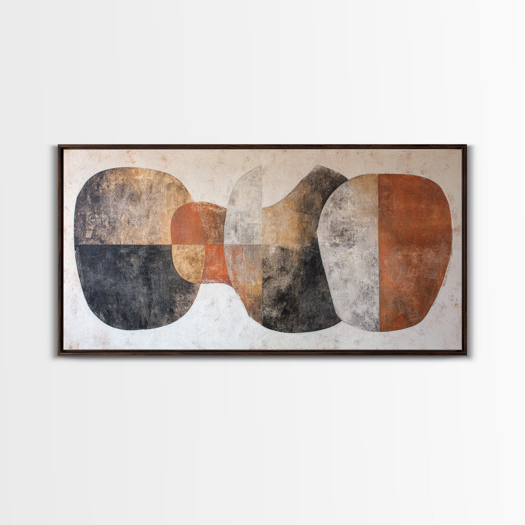 Simple Monochrome Figure Study Framed Canvas Print, Art, Digital Art, Living Room Decor, Fine Art, Abstract Art, ART-2x1-56