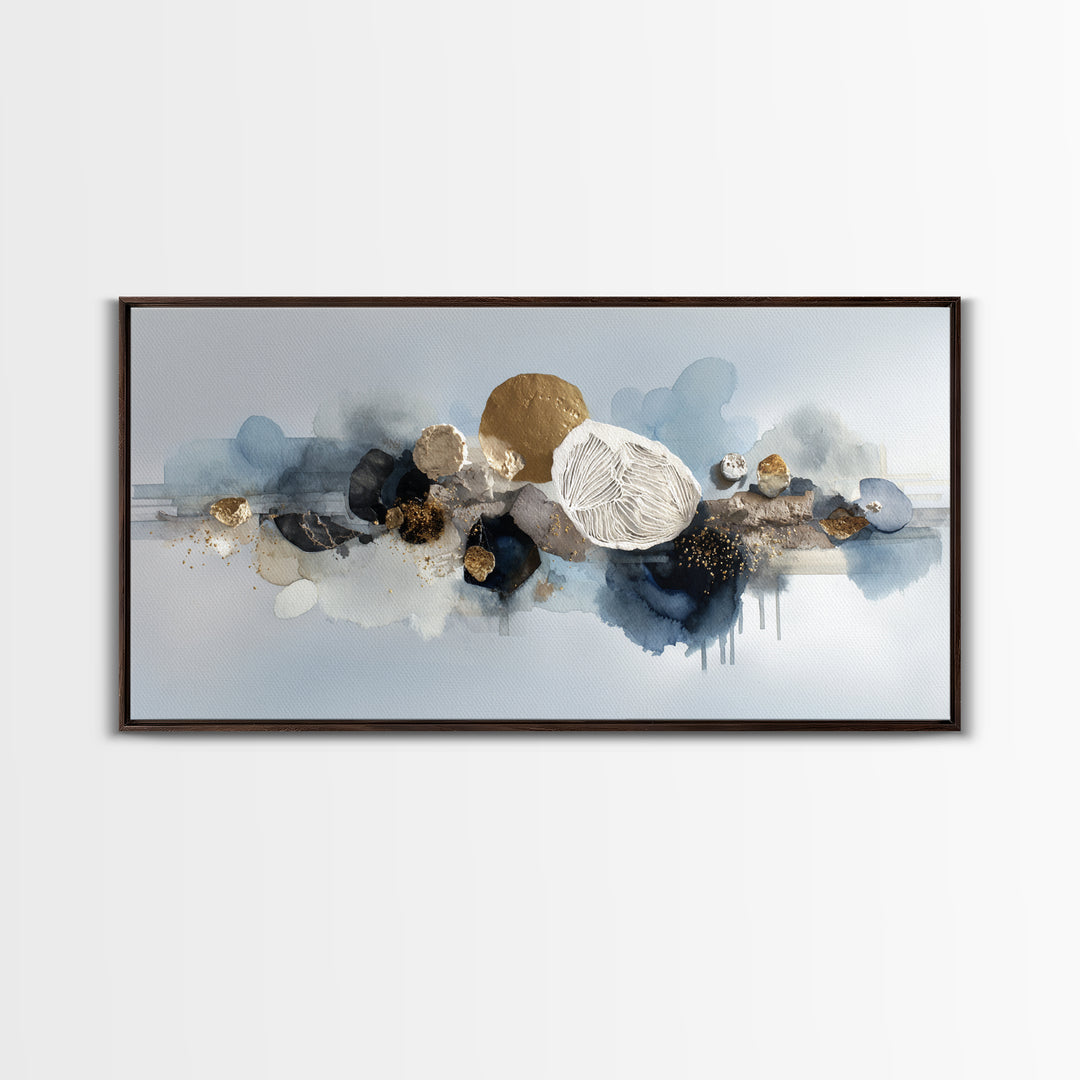Modern Sculptural Shapes Rendered as Painted Forms Canvas Print, Art, Contemporary Art, Living Room Decor, Abstract Art, ART-2x1-74