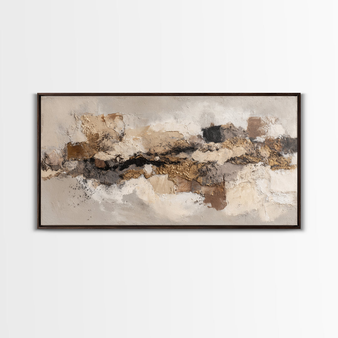 Textured Neutral Abstraction Framed Canvas Print, Art, Art Prints, Living Room Decor, Abstract Art, Framed Wall Art, ART-2x1-81