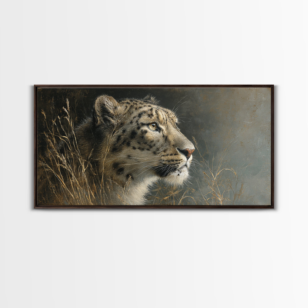 Elegant Animal Portrait Framed Canvas Print, Art, Textured Painting, Living Room Decor, Fine Art, Digital Wall Art, ART-2x1-86