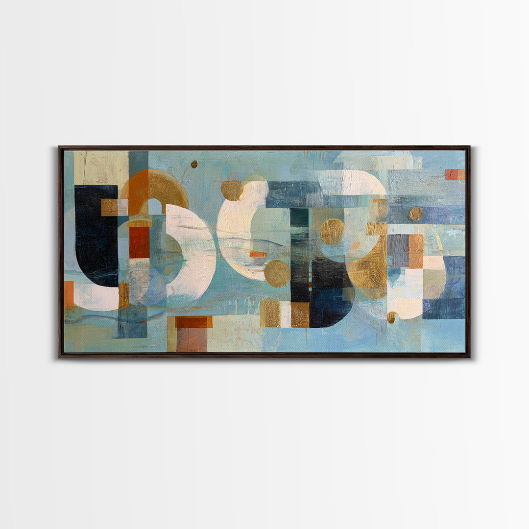 Abstract Water Forms Framed Canvas Print, Art, Ai Art, Living Room Decor, Abstract Art, Home Decor, Gallery Decor, ART-2x1-87