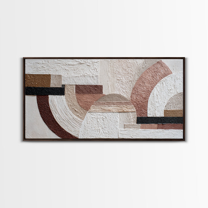 Textured Neutral Abstraction Framed Canvas Print, Art, Fine Art Print, Living Room Decor, Abstract Art, Digital Art, ART-2x1-9