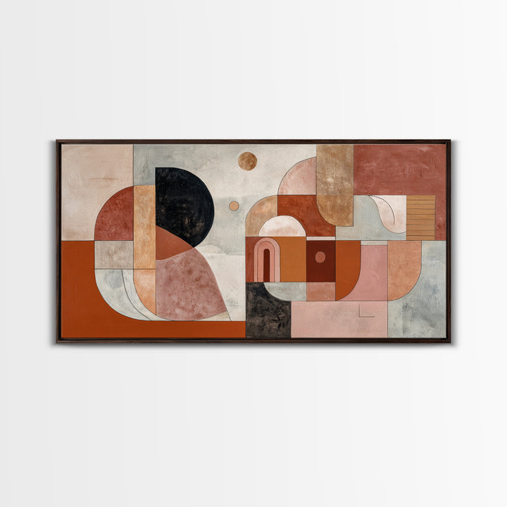 Modern Sculptural Shapes Rendered as Painted Forms Canvas Print, Art, Contemporary Art, Living Room Decor, Abstract Art, ART-2x1-98