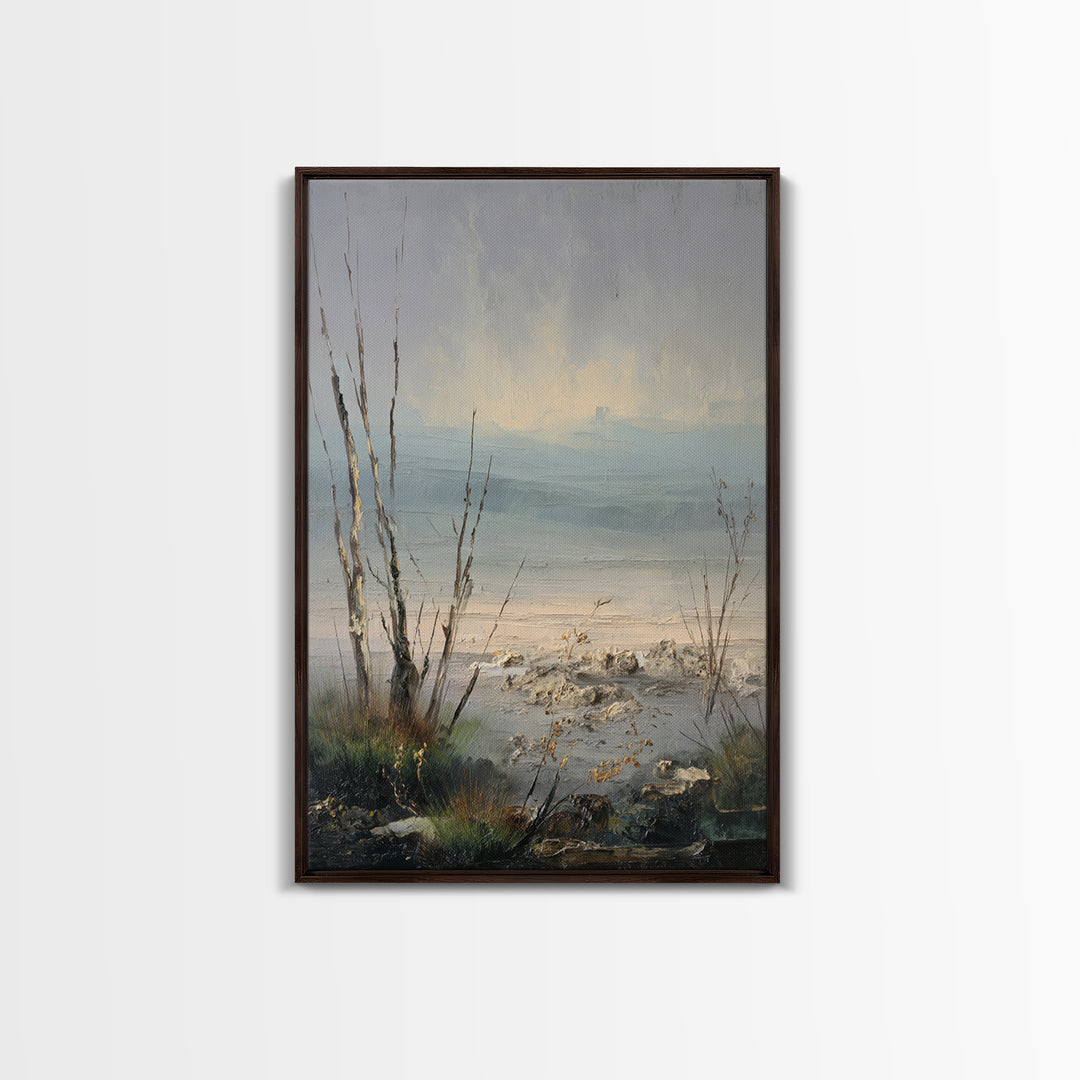 Surreal Dream Landscape Framed Canvas Print, Art, Framed Art, Living Room Decor, Fine Art, Neutral Decor, Modern Decor, ART-2x3-19
