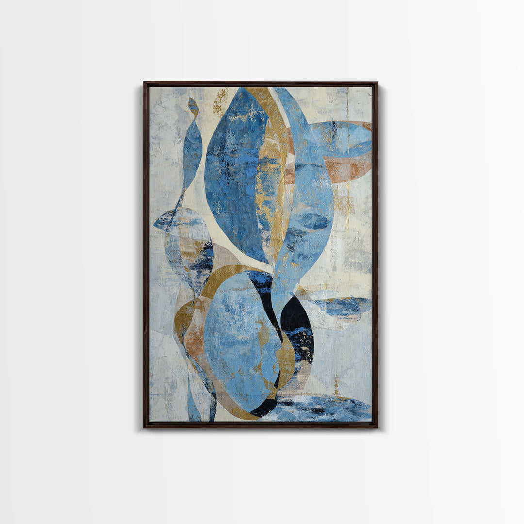 Abstract Water Forms Framed Canvas Print, Art, Canvas Art, Living Room Decor, Abstract Art, Horizontal Wall Art, ART-2x3-3