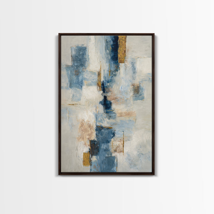 Modern Sculptural Shapes Rendered as Painted Forms Framed Canvas Print, Art, Luxury Decor, Living Room Decor, Abstract Art, ART-2x3-38