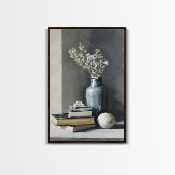 Sunlit Interior Still Life Framed Canvas Print, Art, Fine Art Print, Living Room Decor, Fine Art, Digital Art, ART-2x3-46