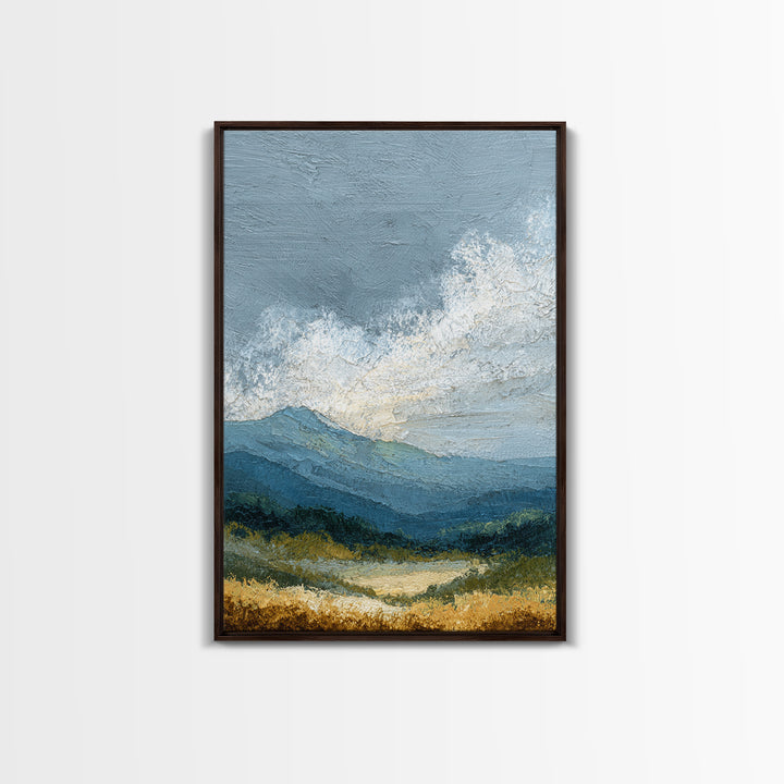 Quiet Mountain Scene Canvas Print, Art, Minimalist Decor, Living Room Decor, Fine Art, Large Wall Art, Art Deco, ART-2x3-49